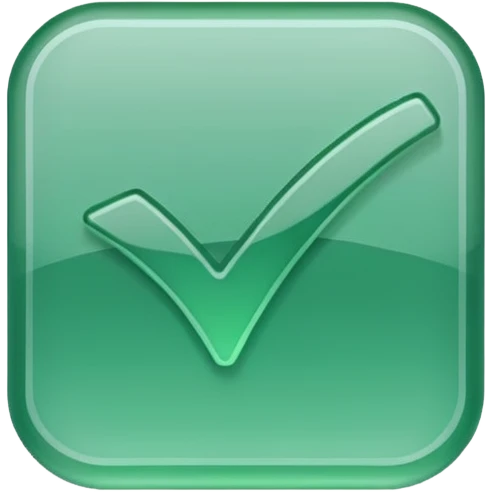 flat check mark symbol in green emoji