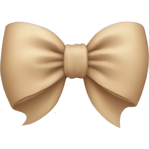 Beige bow emoji