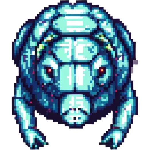 tardigrade with pixelated glitch effect, broken digital look emoji