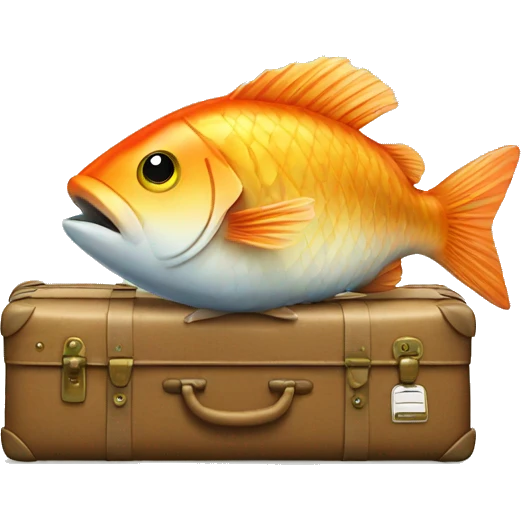 Fish with luggage emoji