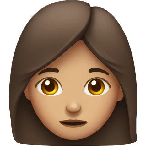 Brown haired girl with headache emoji