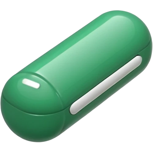 OP 80 Pill: green, round, 10mm emoji