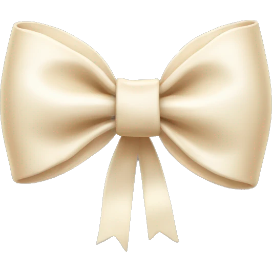 Cream bow  emoji