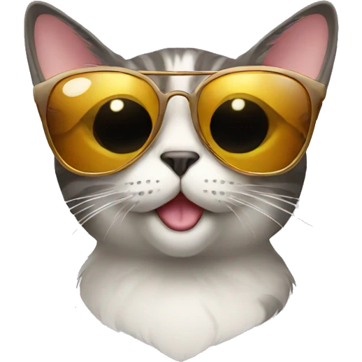 Cat with sunglasses emoji