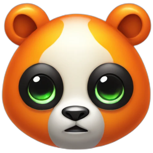 Orange panda alien emoji