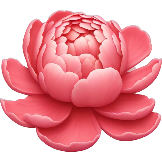 Peony coral charm emoji