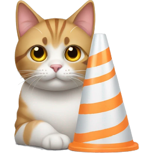 cat with a plastic cone emoji