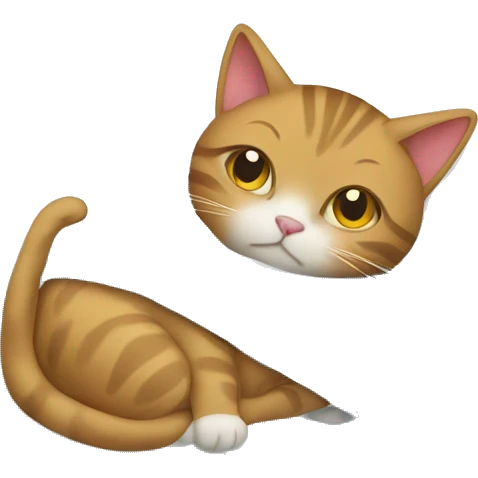 Cat laying in bed emoji