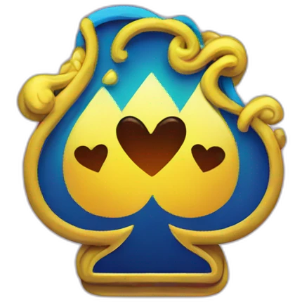 neon poker card emoji