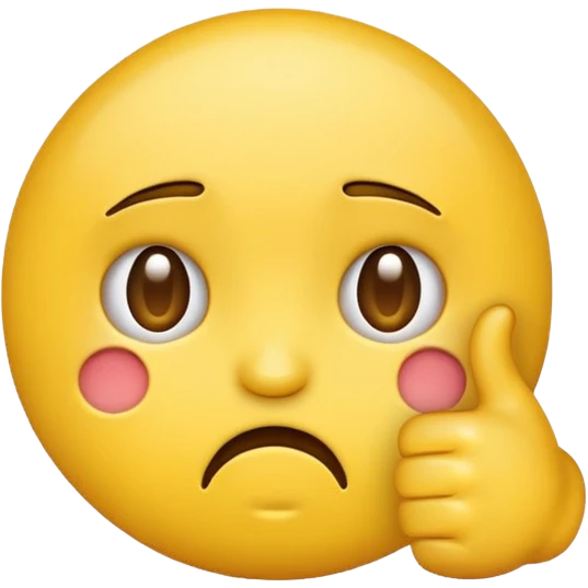 Yellow emoji yuck face thumbs down emoji