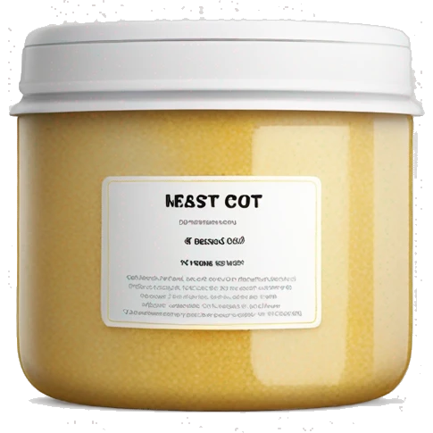 body scrub pot with label emoji