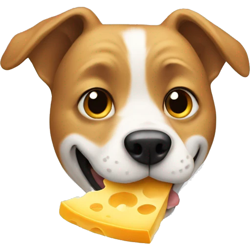 Dog eating cheese  emoji