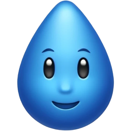 Genera un 6 de color azul emoji