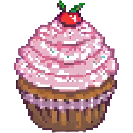 cupcake with pink icing emoji