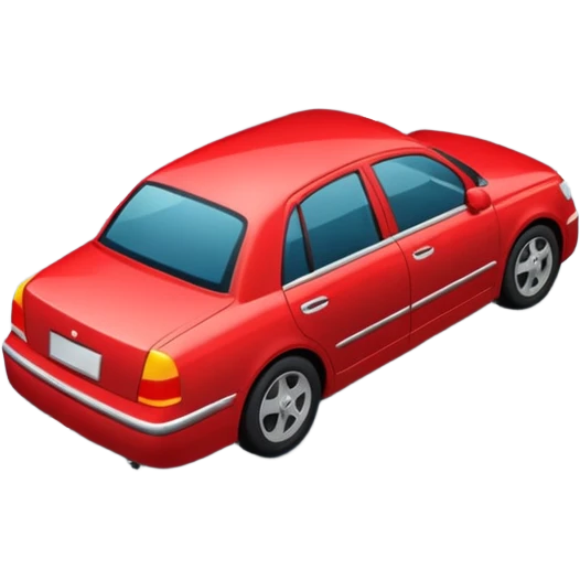 car in middle traffic lane  emoji