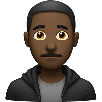 Un homme noire triste  emoji