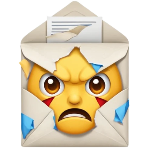 Angry envelope emoji
