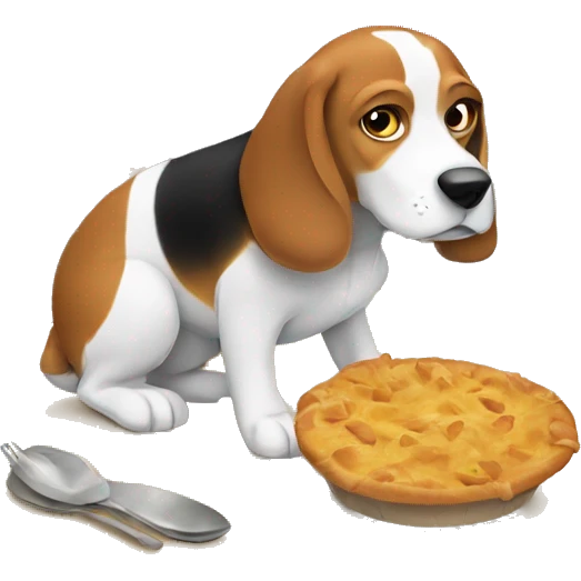 Beagle stealing food emoji