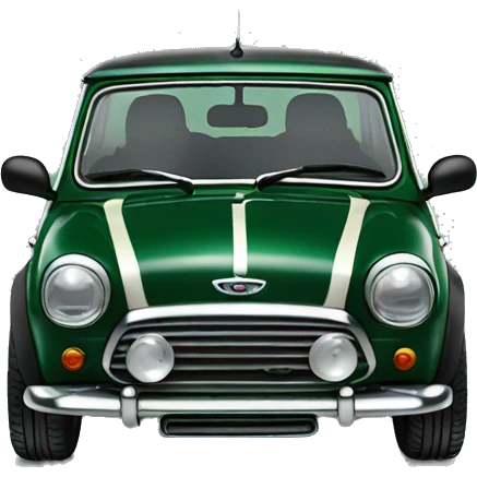  mini Cooper car dark green emoji