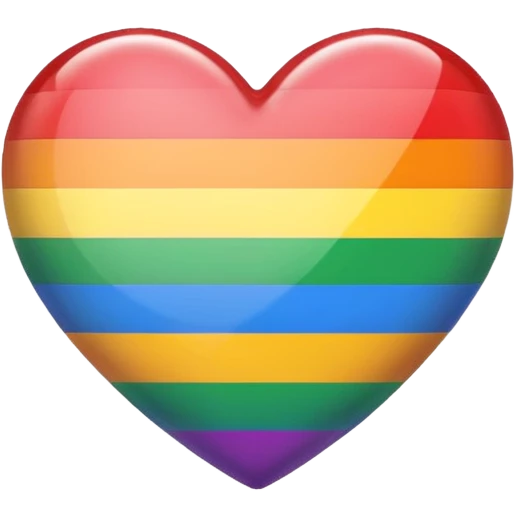 heart with rainbow pride flag colors emoji