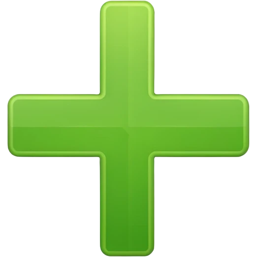 green plus sign emoji emoji