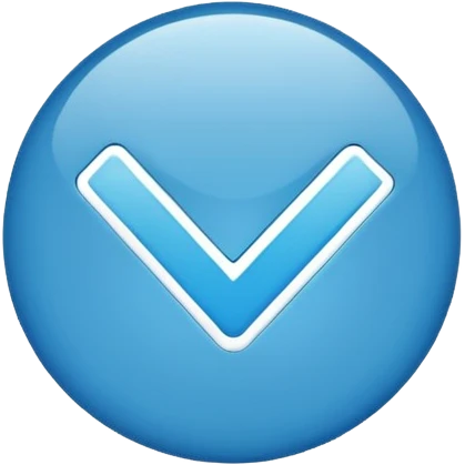 Blue verification checkmark emoji. emoji
