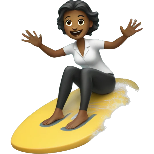 Lady riding a wave  emoji