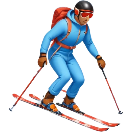 Man Skiing Background Matterhorn emoji