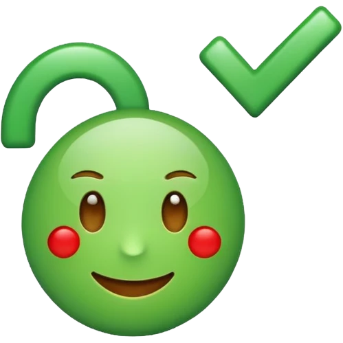 Emoji of a checkmark that's been ticked off emoji