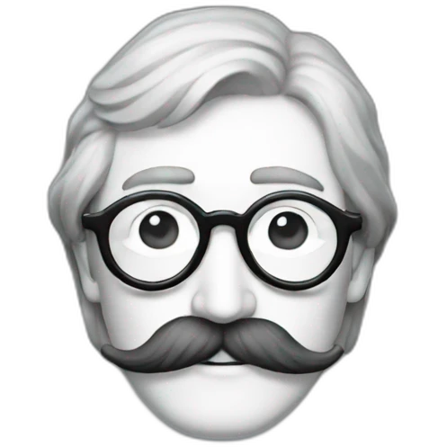 John lennon moustache emoji