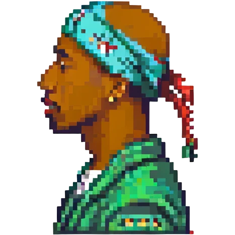 Репер 2Pac в профиль, no background emoji