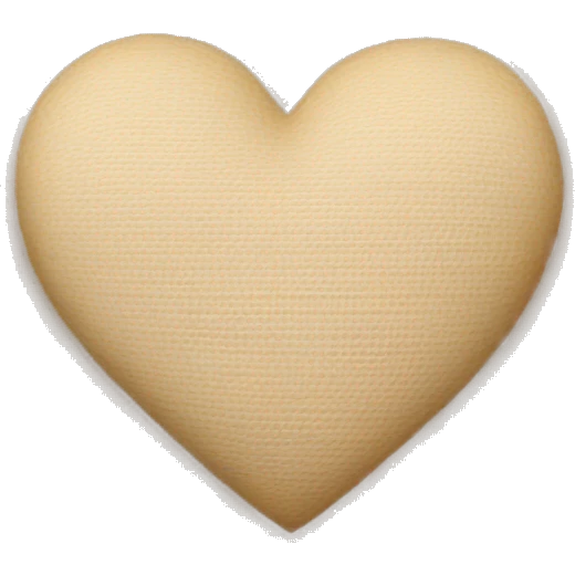 Beige heart  emoji