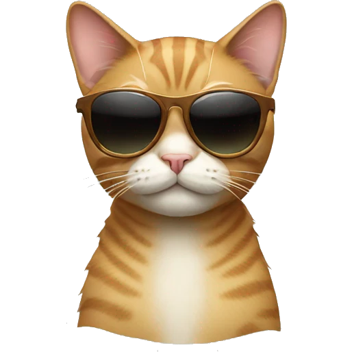 Cat with sunglasses emoji