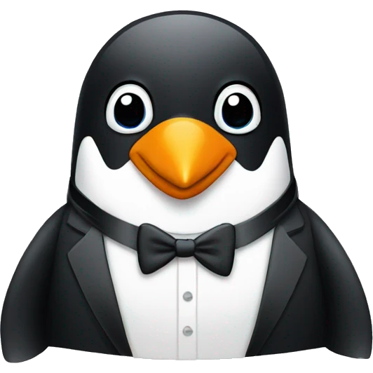 Penguin in a tuxedo  emoji