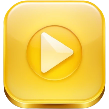 Graphic: 🎥 Play button icon (white) with yellow glow.
Animation: Play button pulses softly.
Background: Transparent.
 emoji