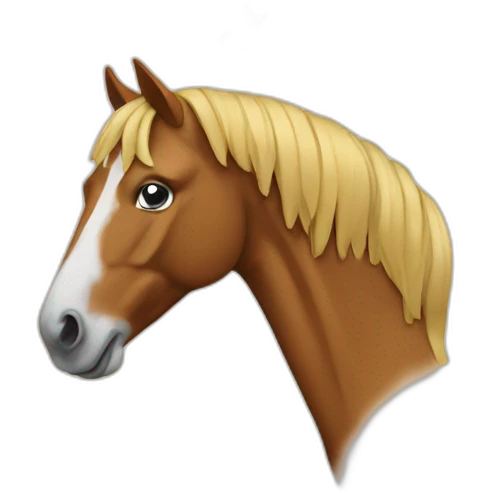 Horse with paperboard emoji