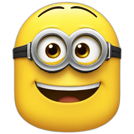 laughter emoji but it's a minion, maintain the circle shape emoji
