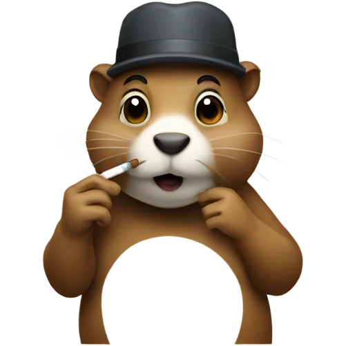 Gopher smoking a cigarette  emoji