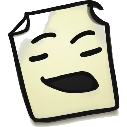 Post-it note with a doodle on it emoji