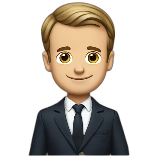 Emmanuel macron a l'école emoji