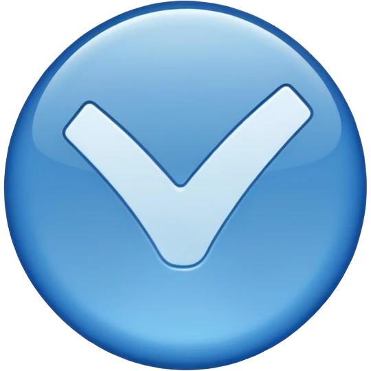Blue tick emoji