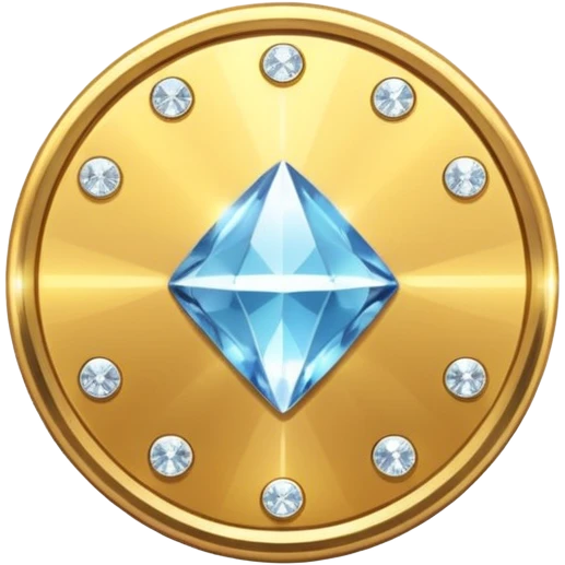 Diamond color coin emoji