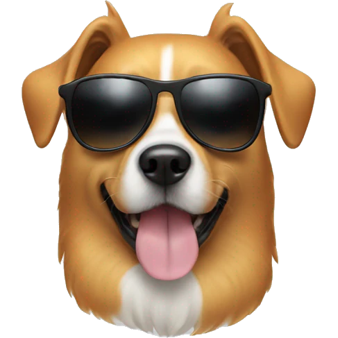 dog wearing sunglasses emoji