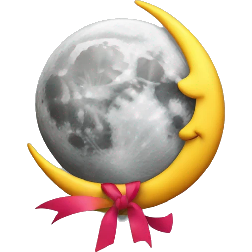 A moon with a ribbon  emoji