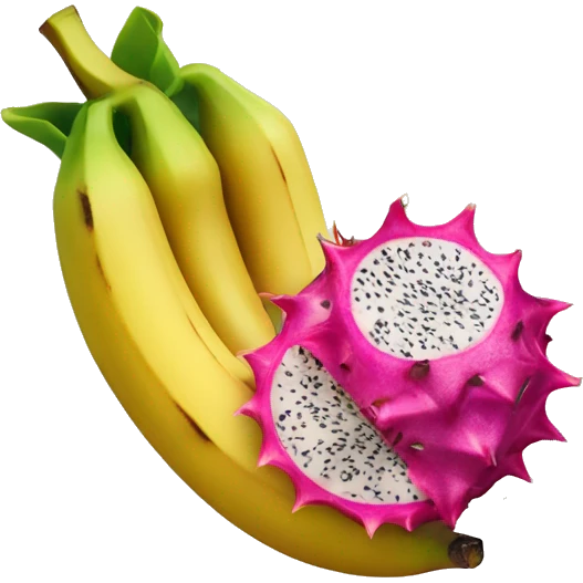bannana mixed with dragon fruit emoji