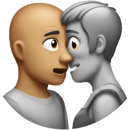 nervous kiss emoji