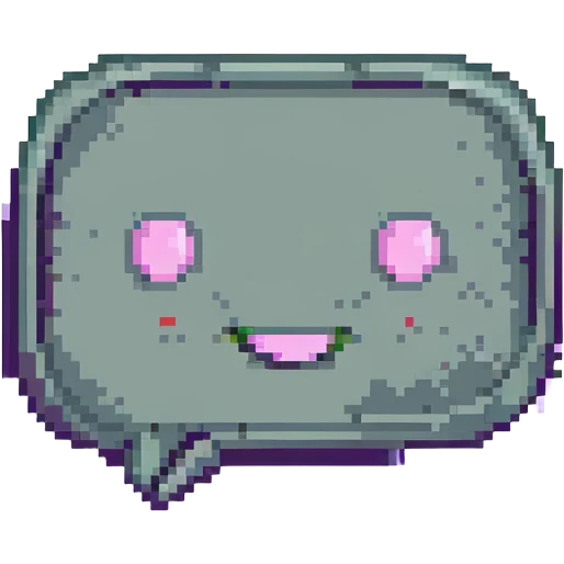 pixel art style chat icon, 48x48 pixels, simple speech bubble design emoji