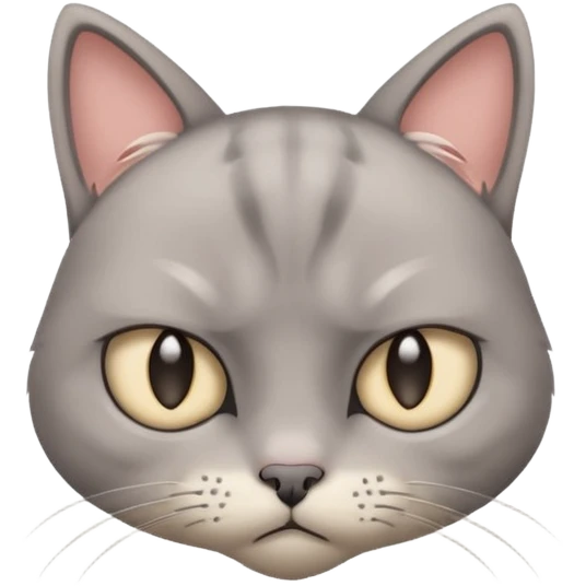 a  cute cat is sad and mad emoji