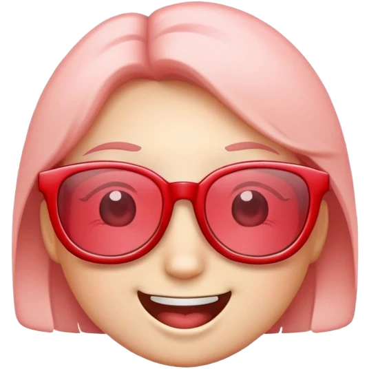 cool glasses with blush emoji emoji
