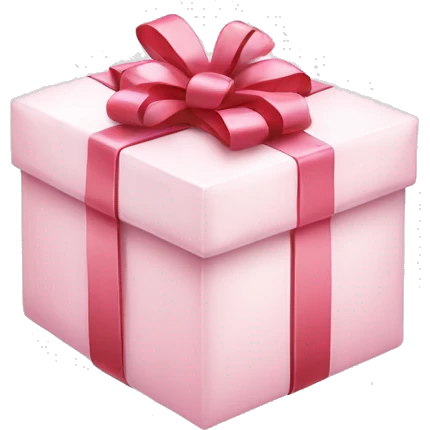 Light pink Christmas gifts under a white Christmas tree  emoji